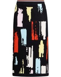 MSGM - Midi Skirt Viscose, Polyester - Lyst