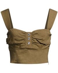 Pinko - Top Linen, Viscose, Elastane - Lyst
