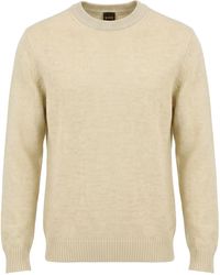 BOSS - Ivory Sweater Cotton, Polyester - Lyst