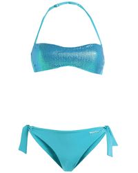 Surmaillot Synthétique Emporio Armani en coloris Bleu Femme Vêtements Articles de plage et maillots de bain Tuniques et paréos 