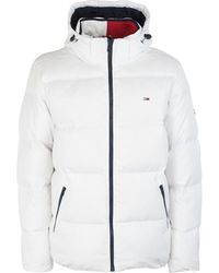 tommy hilfiger white puffer jacket mens 