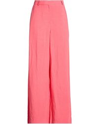 8pm - Coral Pants Viscose, Linen - Lyst