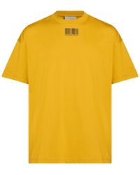 VTMNTS - Mustard T-Shirt Cotton - Lyst