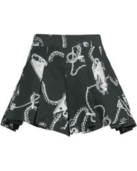 Burberry - Dark Shorts & Bermuda Shorts Paper, Viscose - Lyst