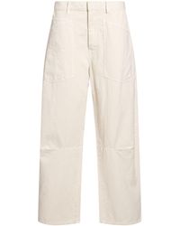 Nili Lotan - Ivory Pants Cotton, Linen - Lyst