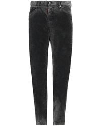DSquared² - Charcoal Pants Cotton, Elastane, Cow Leather - Lyst