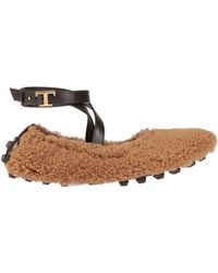 Tod's - Ballet Flats Shearling - Lyst