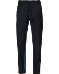 Christian Pellizzari Satin Trouser in Dark Blue Slacks and Chinos Straight-leg trousers Womens Clothing Trousers Blue 