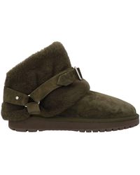 Burberry - Dark Ankle Boots Sheepskin, Calfskin, Cotton, Viscose - Lyst