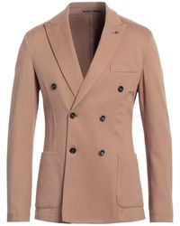 AT.P.CO - Camel Blazer Viscose, Polyamide, Elastane - Lyst