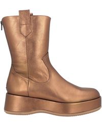 Paloma Barceló - Bronze Ankle Boots Leather - Lyst