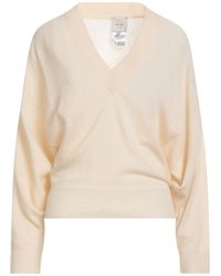Alysi - Cream Sweater Merino Wool, Cashmere - Lyst