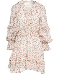 TOPSHOP - Vintage Floral Ruffle Lattice Front Mini Dress - Lyst