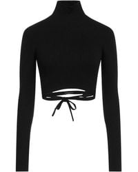 A PAPER KID - Turtleneck Viscose, Polyester, Polyamide - Lyst