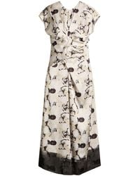 Aviu - Ivory Midi Dress Polyester, Elastane - Lyst