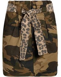 Shopart - Military Mini Skirt Cotton, Elastane - Lyst