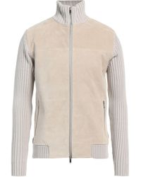 Daniele Fiesoli - Cardigan Merino Wool, Polyacrylic, Leather - Lyst