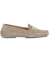 Peserico - Khaki Loafers Leather, Textile Fibers - Lyst