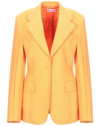 Damen Bekleidung Jacken Blazer Sfizio Synthetik Jackett in Gelb Sakkos und Anzugsjacken 