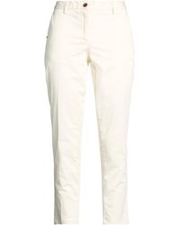White Sand - Ivory Pants Cotton, Elastane - Lyst