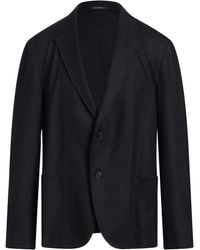 Emporio Armani - Midnight Blazer Virgin Wool - Lyst