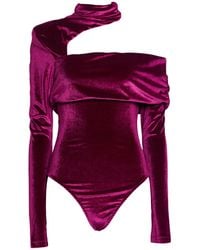 REVISE CONCEPT - Plum Bodysuit Polyester, Elastane - Lyst