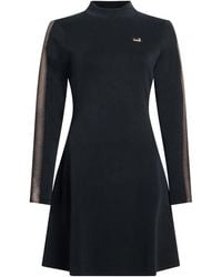 EA7 - Midnight Mini Dress Polyester, Modacrylic, Elastane - Lyst