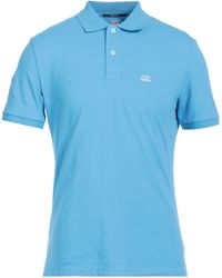 C.P. Company - Short Sleeved Blue Polo Shirt - Lyst