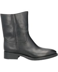 Maison Margiela Leather Combat Boots in Black for Men | Lyst