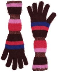 Exquisite J - Burgundy Gloves Wool, Mohair Wool, Polyamide, Lurex - Lyst