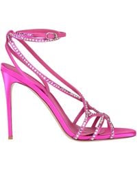 Le Silla - Fuchsia Sandals Textile Fibers - Lyst