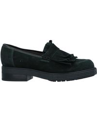 dark green loafers womens