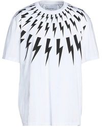 Neil Barrett - T-Shirt mit Blitz-Print - Lyst