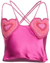 Marco Rambaldi - Fuchsia Top Acetate, Viscose, Elastane - Lyst