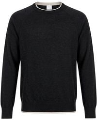 Eleventy - Platinum Charcoal Sweater Wool - Lyst