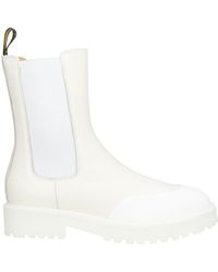 Doucal's - Cream Ankle Boots Leather, Textile Fibers - Lyst