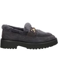 Doucal's - Charcoal Loafers Calfskin - Lyst
