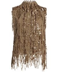 Brunello Cucinelli - Khaki Top Cotton, Polyamide - Lyst