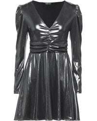 Shopart - Charcoal Mini Dress Polyester, Elastane - Lyst