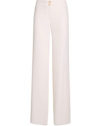 Armani Collezioni - Cream Pants Acetate, Silk - Lyst