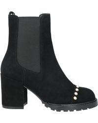 Stuart Weitzman - Ankle Boots Leather, Textile Fibers - Lyst