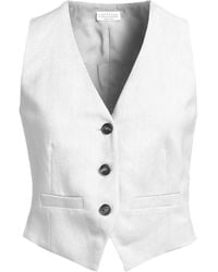 Brunello Cucinelli - Tailored Vest Viscose, Linen, Brass - Lyst