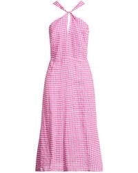 120% Lino - Fuchsia Maxi Dress Linen - Lyst