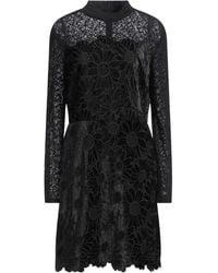 Sandro - Guipure Lace Velvet Mini Dress - Lyst