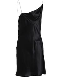 Givenchy - Asymmetrisches Minikleid Aus Seidensatin Mit Ketten - Lyst