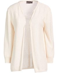 Lorena Antoniazzi - Cream Cardigan Viscose, Polyester - Lyst