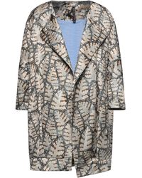 Manila Grace - Overcoat & Trench Coat Polyester, Viscose, Cotton, Polyamide - Lyst