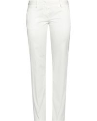 Grifoni - Ivory Pants Cotton, Elastane - Lyst