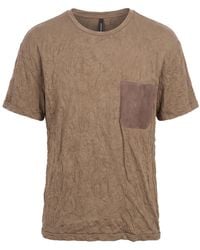 Giorgio Brato - Khaki T-Shirt Polyester, Cotton - Lyst