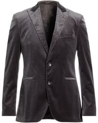 Tagliatore - Charcoal Blazer Cotton, Elastane - Lyst
